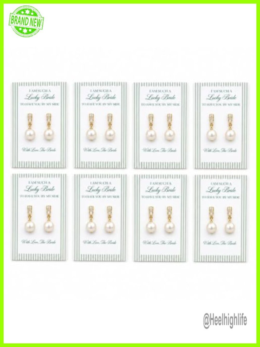 Bridesmaid Earrings Set Drop Dangle Gold Pearl Wedding Proposal Gift